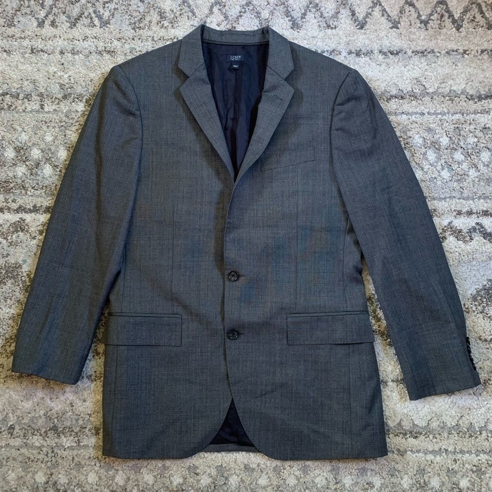 J. Crew x Tallegno 1900 Ludlow Gray Italian Wool Blazer 38R
